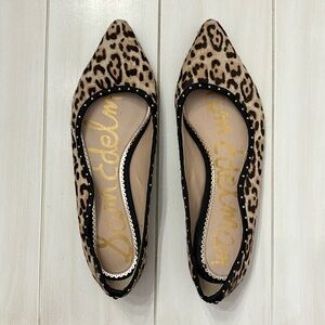 Sam Edelman Animal Print Pointed Flats